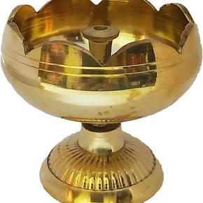 Handmade Pure Virgin Brass Diwali Puja Jyoti Diya Indian Pooja Oil Lamp Dia Deepawali Diya/Oil Lamp/Candle Tea Light Holder/Diwali Decoration. Indian Gift Items