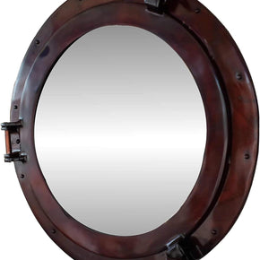 Wall Mounted Vintage Nautical Ship Porthole Mirror for Home Decor | Pirate'S Maritime Nautical Themed Decor | Vanity Mirror (Coke Copper, 9 INCHES)
